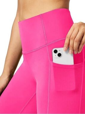 EWEDOOS High-Waist Pocket Leggings in Hot Pink